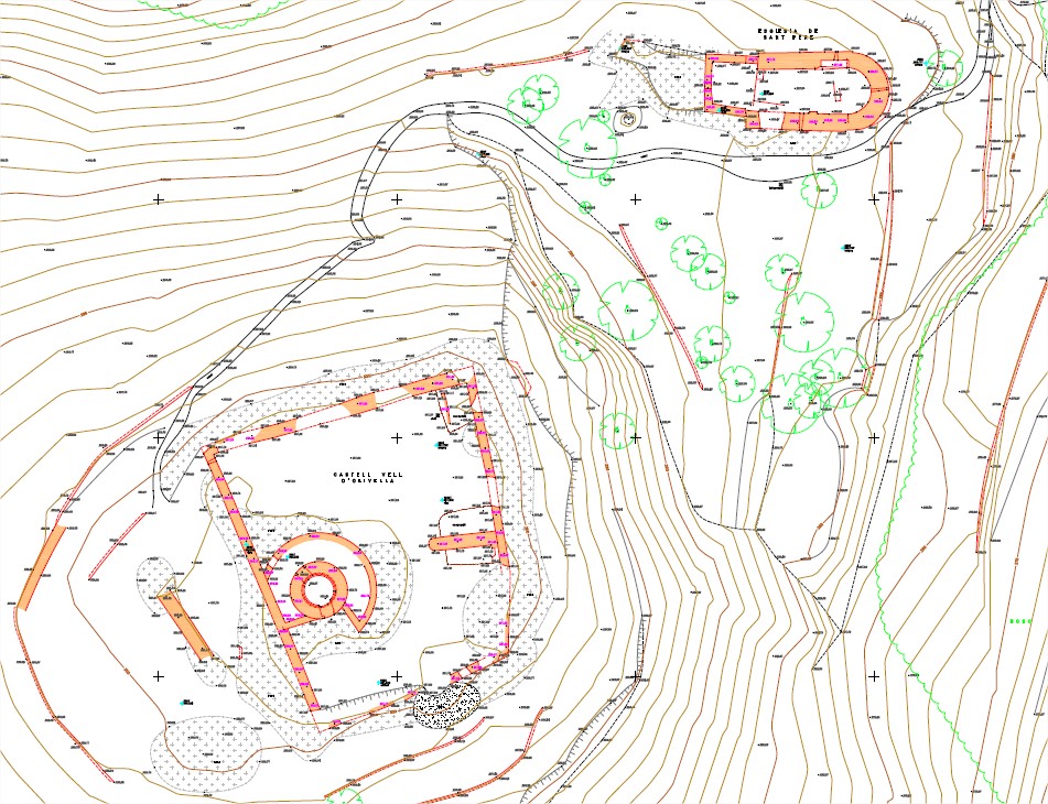 Altipla 03 Aixecament planimetric Castell Vell Olivella